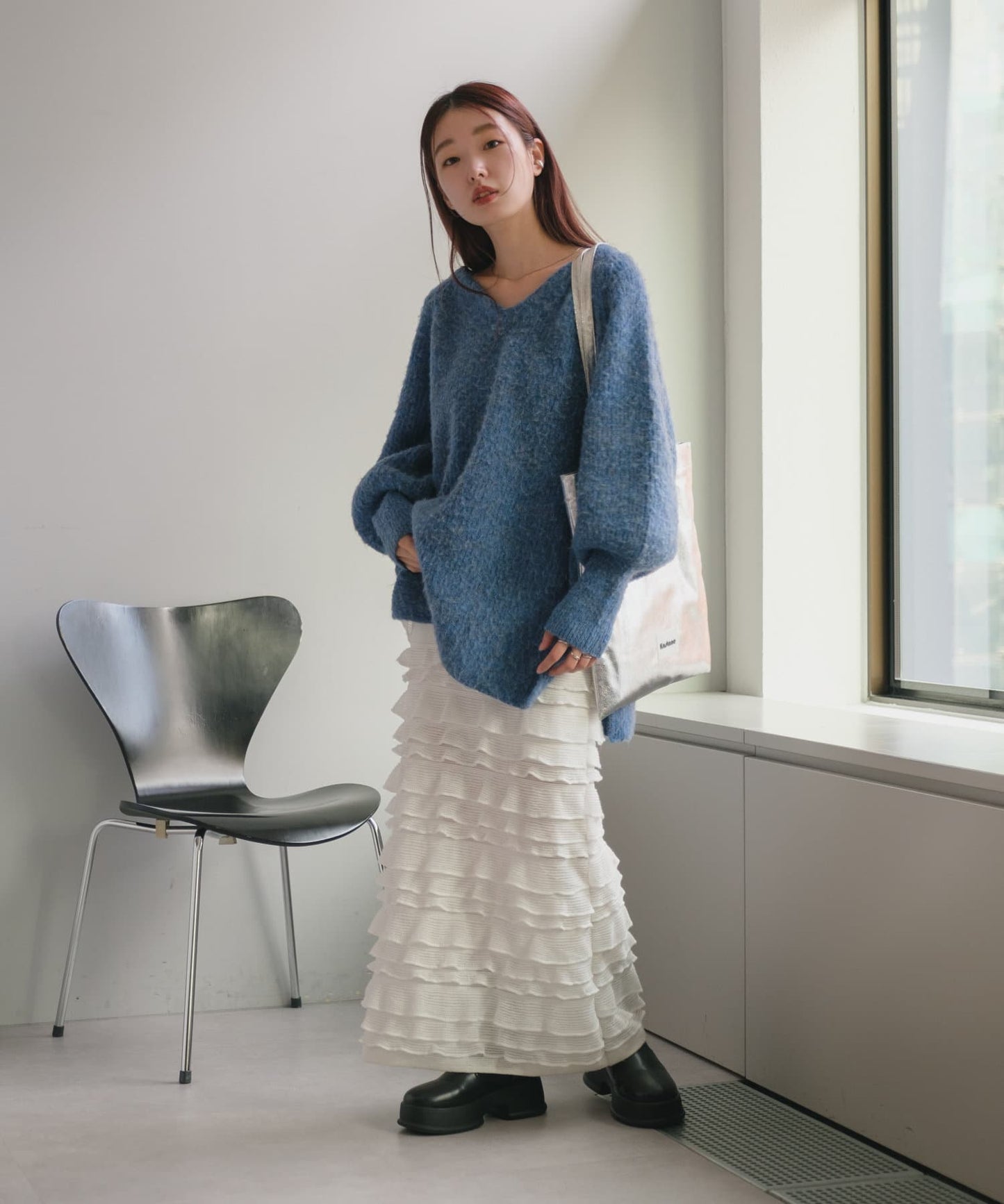 layer frill skirt (ivory) *JP