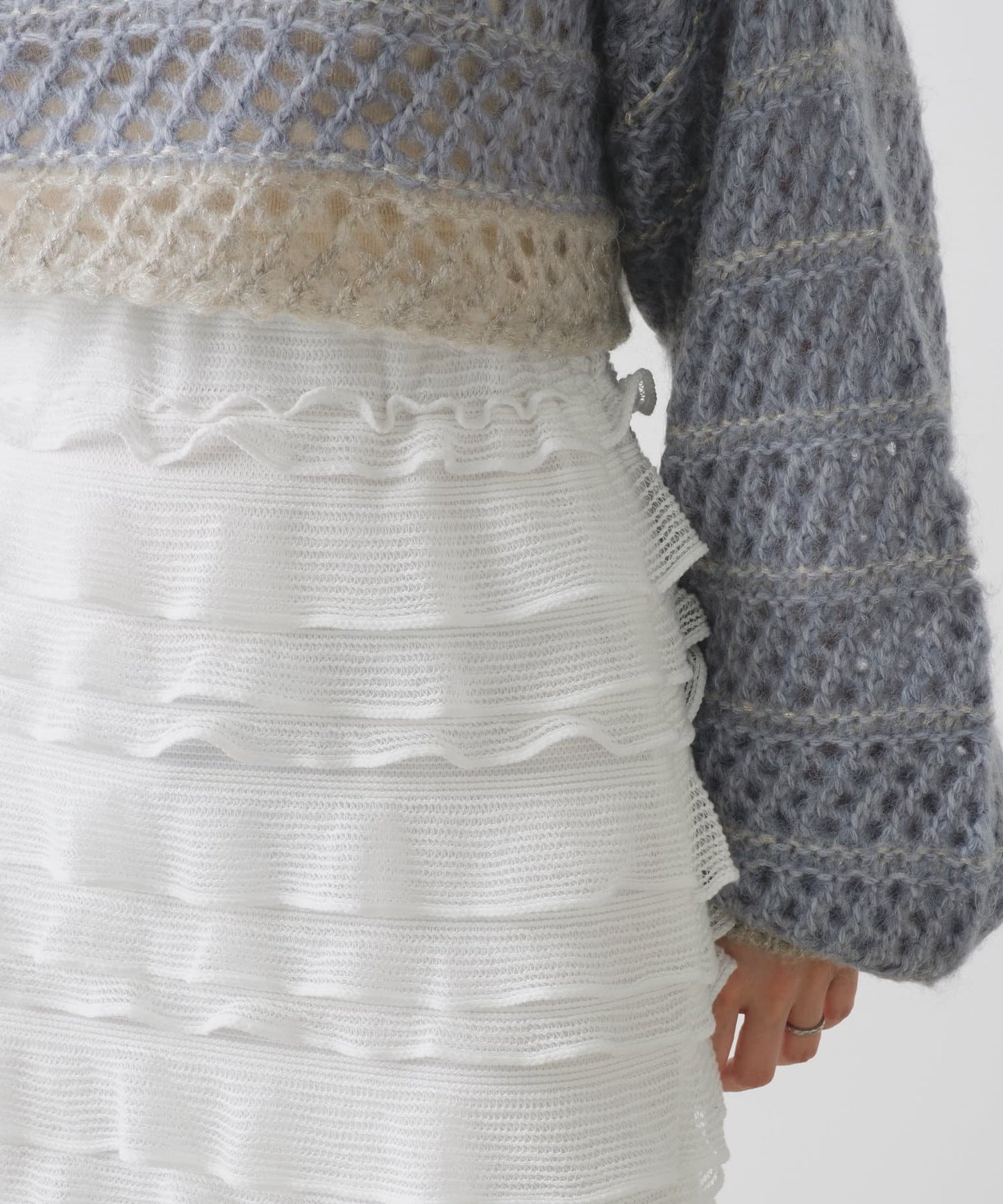 layer frill skirt (ivory) *JP