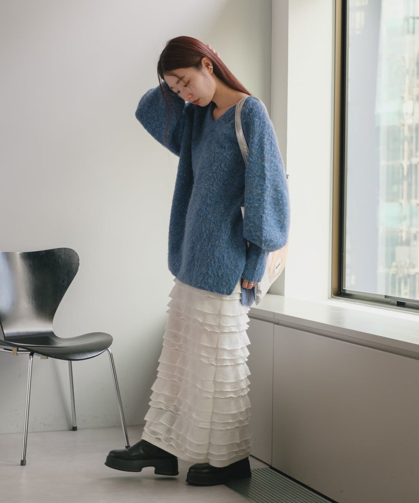 layer frill skirt (ivory) *JP