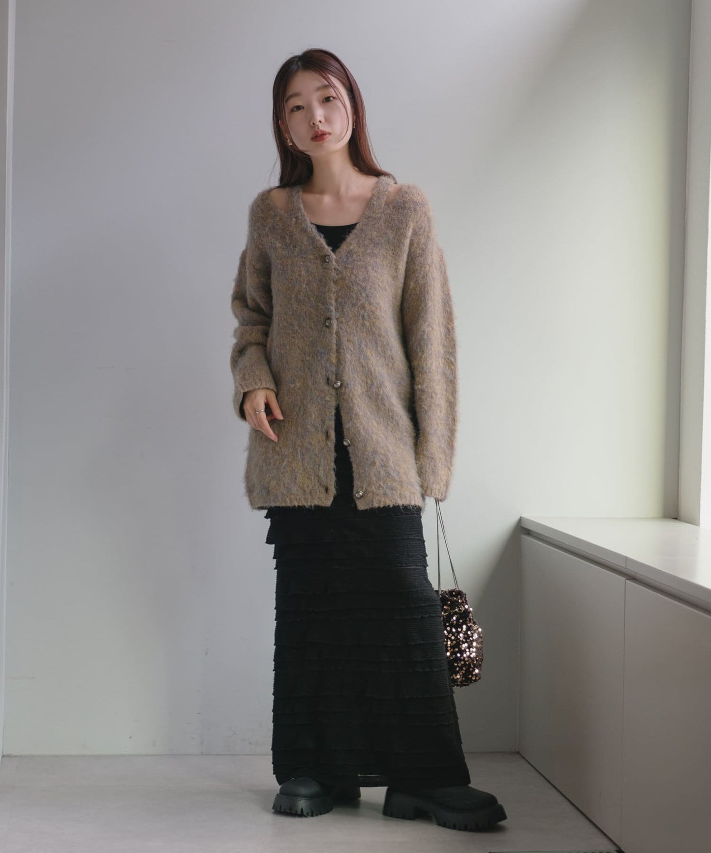 layer frill skirt (black) *JP