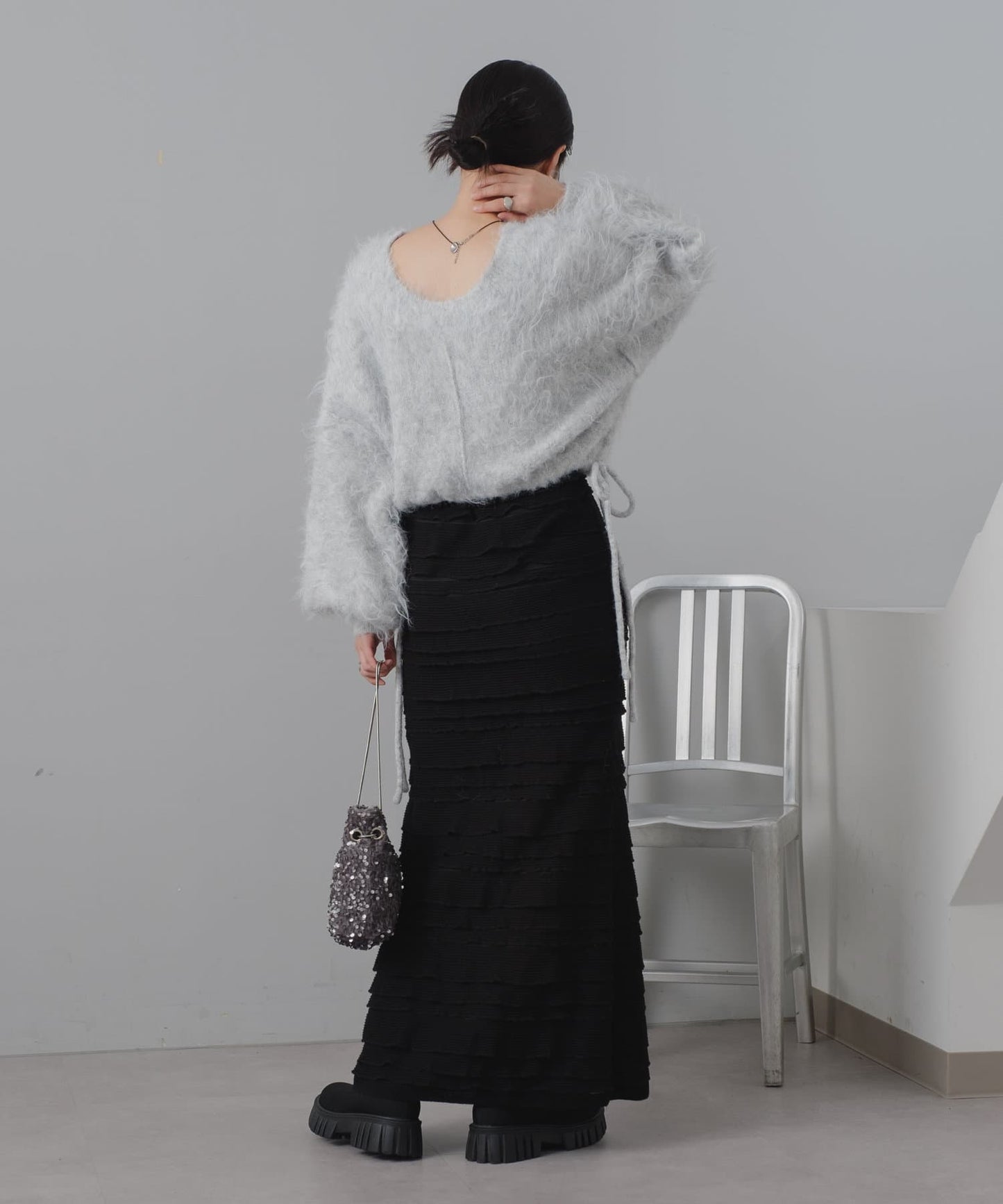 layer frill skirt (black) *JP