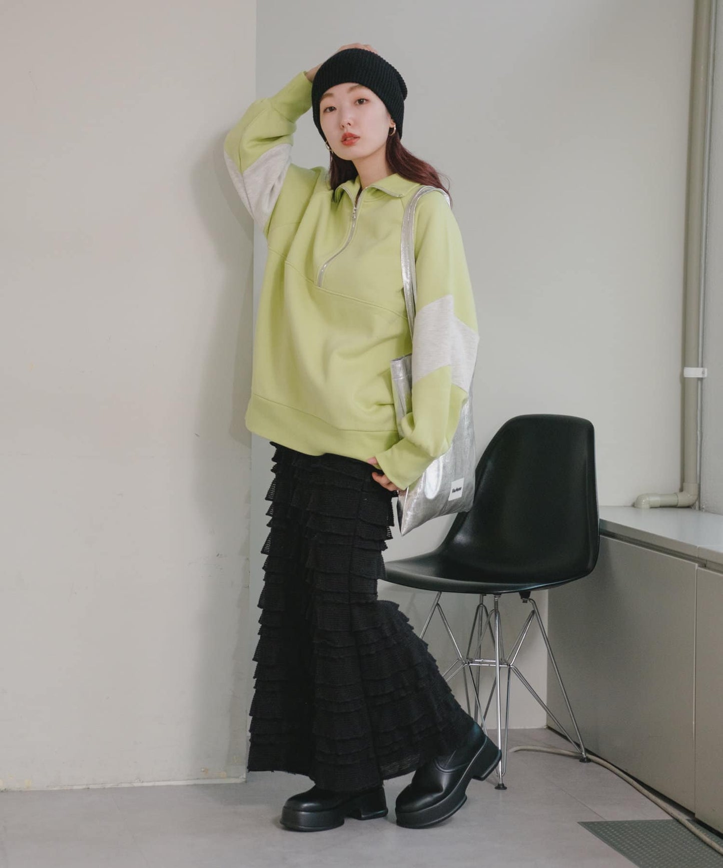 layer frill skirt (black) *JP