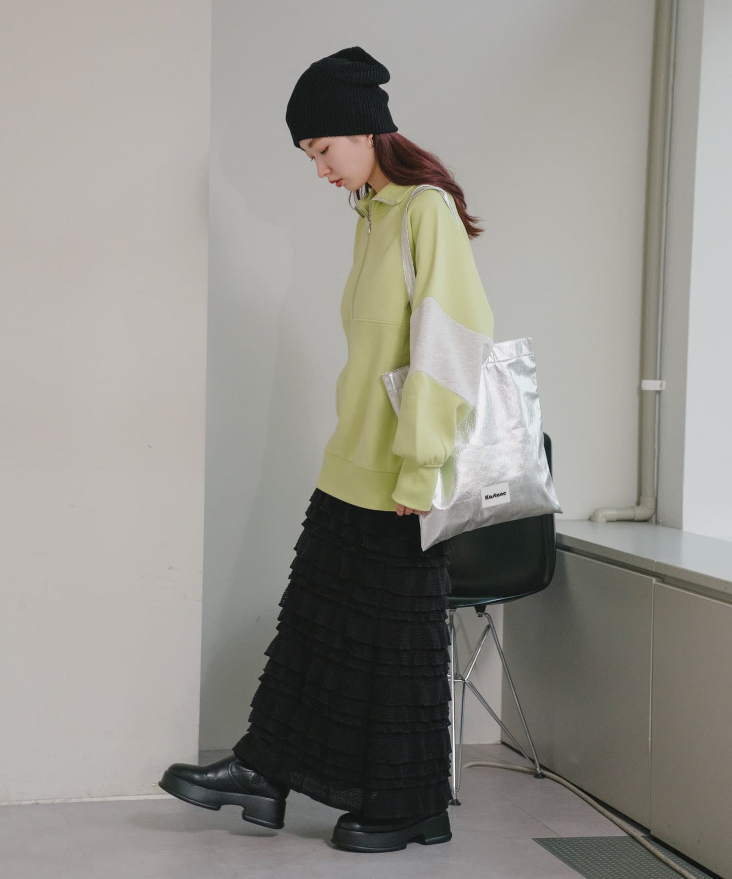 layer frill skirt (black) *JP