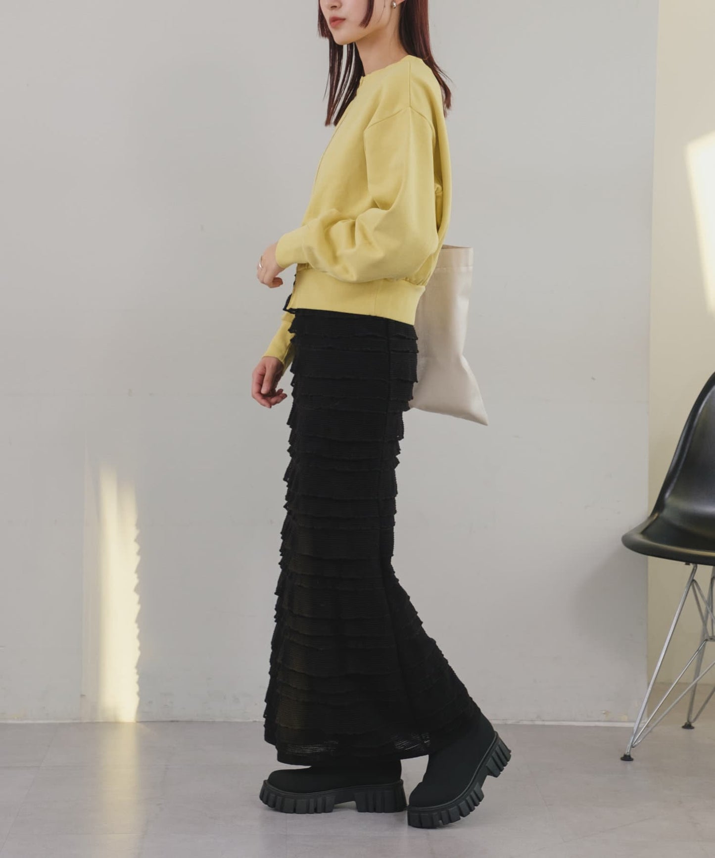 layer frill skirt (black) *JP