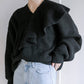 ruffle knit set (black) *JP