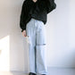 ruffle knit set (black) *JP