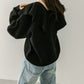 ruffle knit set (black) *JP