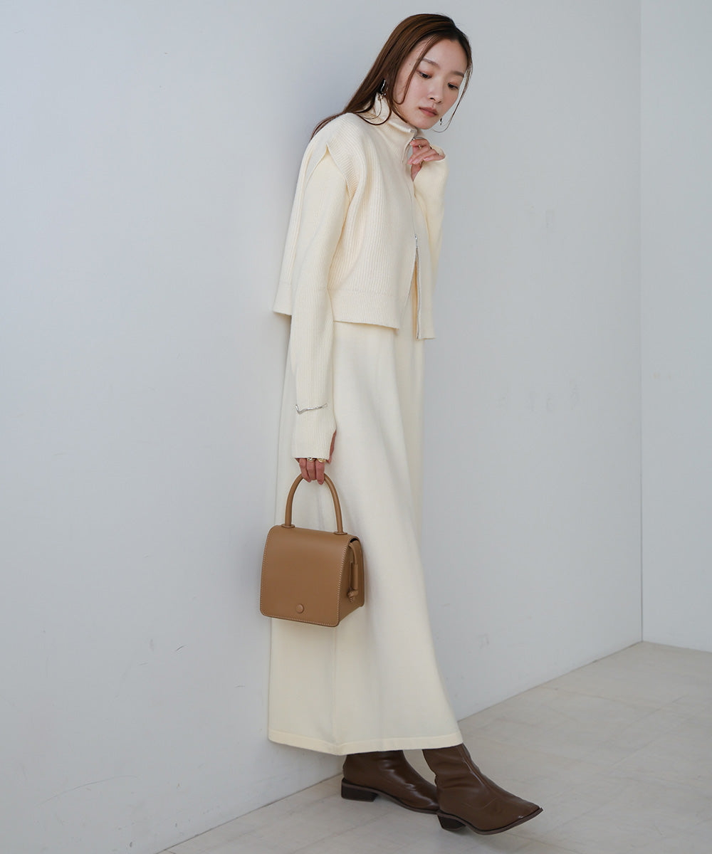 double zip knit set (ivory) *JP