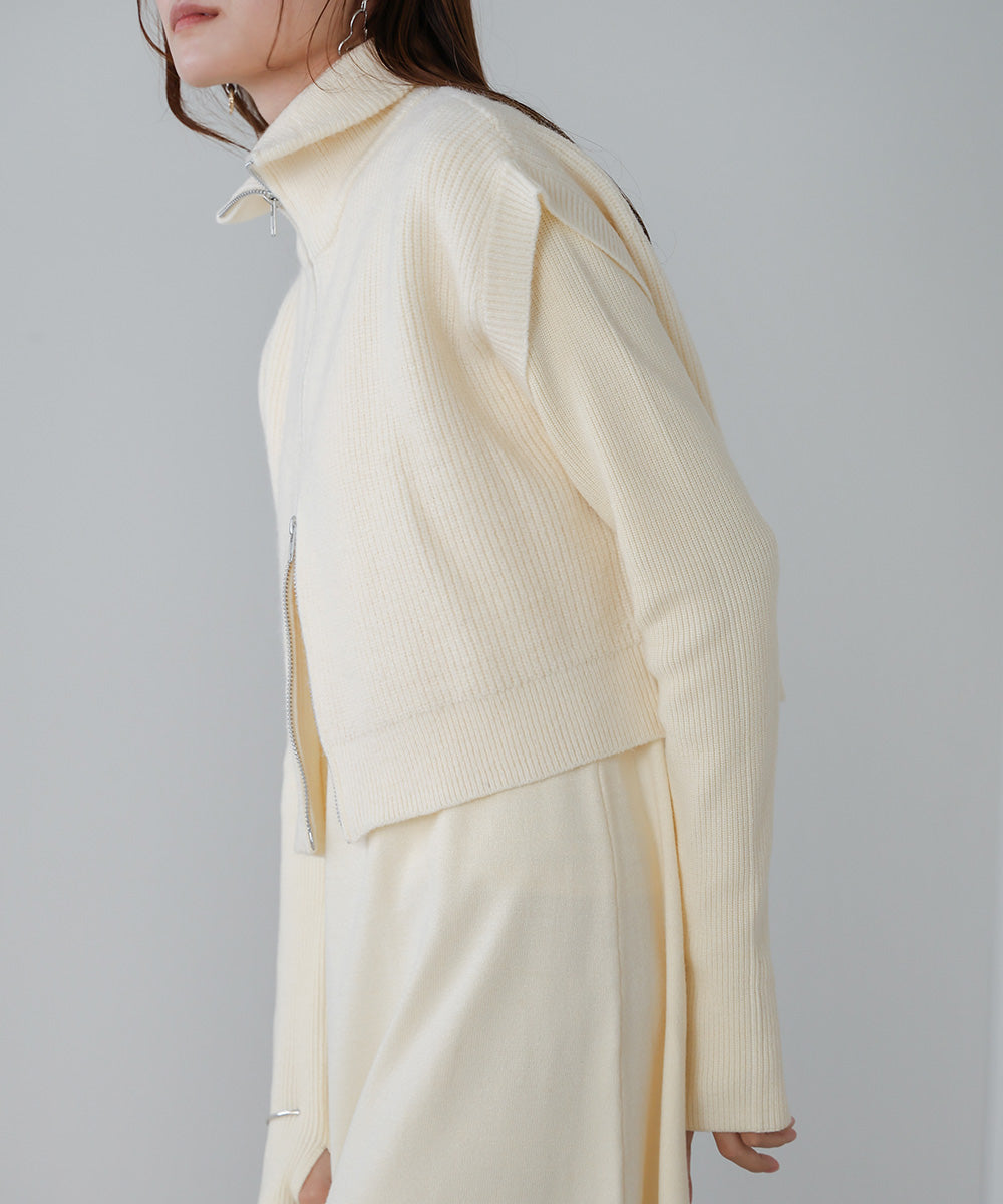 double zip knit set (ivory) *JP