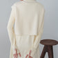 double zip knit set (ivory) *JP