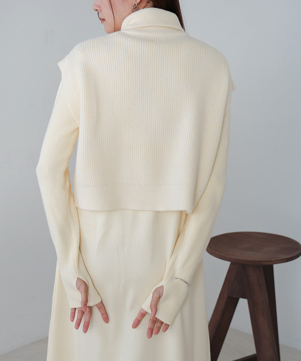 double zip knit set (ivory) *JP