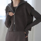 double zip knit set (charcoal) *JP