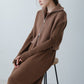 double zip knit set (mocha) *JP