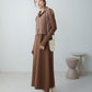 double zip knit set (mocha) *JP