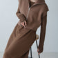 double zip knit set (mocha) *JP