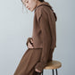 double zip knit set (mocha) *JP