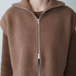 double zip knit set (mocha) *JP