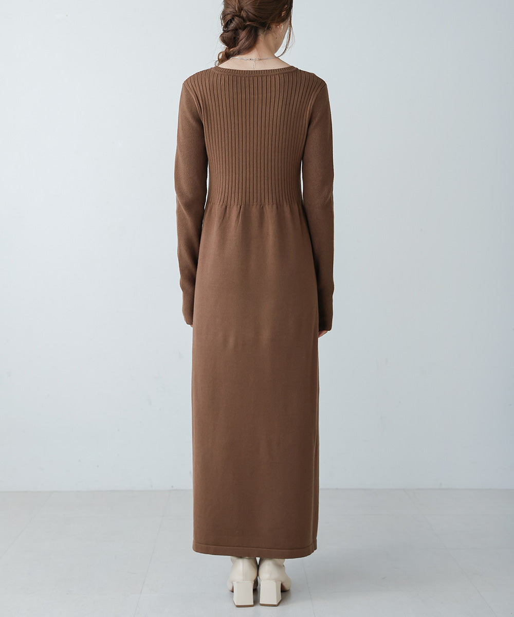 double zip knit set (mocha) *JP