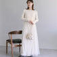 gather tulle sheer ops (ivory) *JP