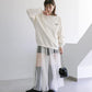 gather tulle sheer ops (ivory) *JP