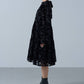 velvet flower mini dress (black) *JP