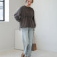 tulle layered sweat (charcoal) *JP