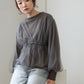 tulle layered sweat (charcoal) *JP