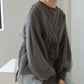 tulle layered sweat (charcoal) *JP