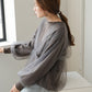 tulle layered sweat (charcoal) *JP