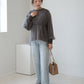 tulle layered sweat (charcoal) *JP