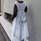 shirring tulle 2way dress (white) *JP