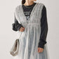 shirring tulle 2way dress (white) *JP