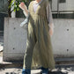 shirring tulle 2way dress (pistachio) *JP