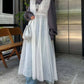 shirring tulle 2way dress (white) *JP