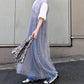 shirring tulle 2way dress (grey) *JP