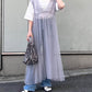 shirring tulle 2way dress (grey) *JP