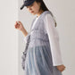 shirring tulle 2way dress (grey) *JP