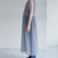 shirring tulle 2way dress (grey) *JP