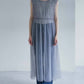 shirring tulle 2way dress (grey) *JP