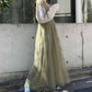 shirring tulle 2way dress (pistachio) *JP