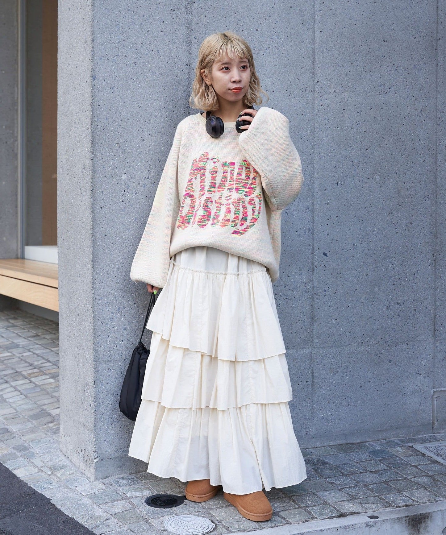 volume tiered skirt (white) *JP