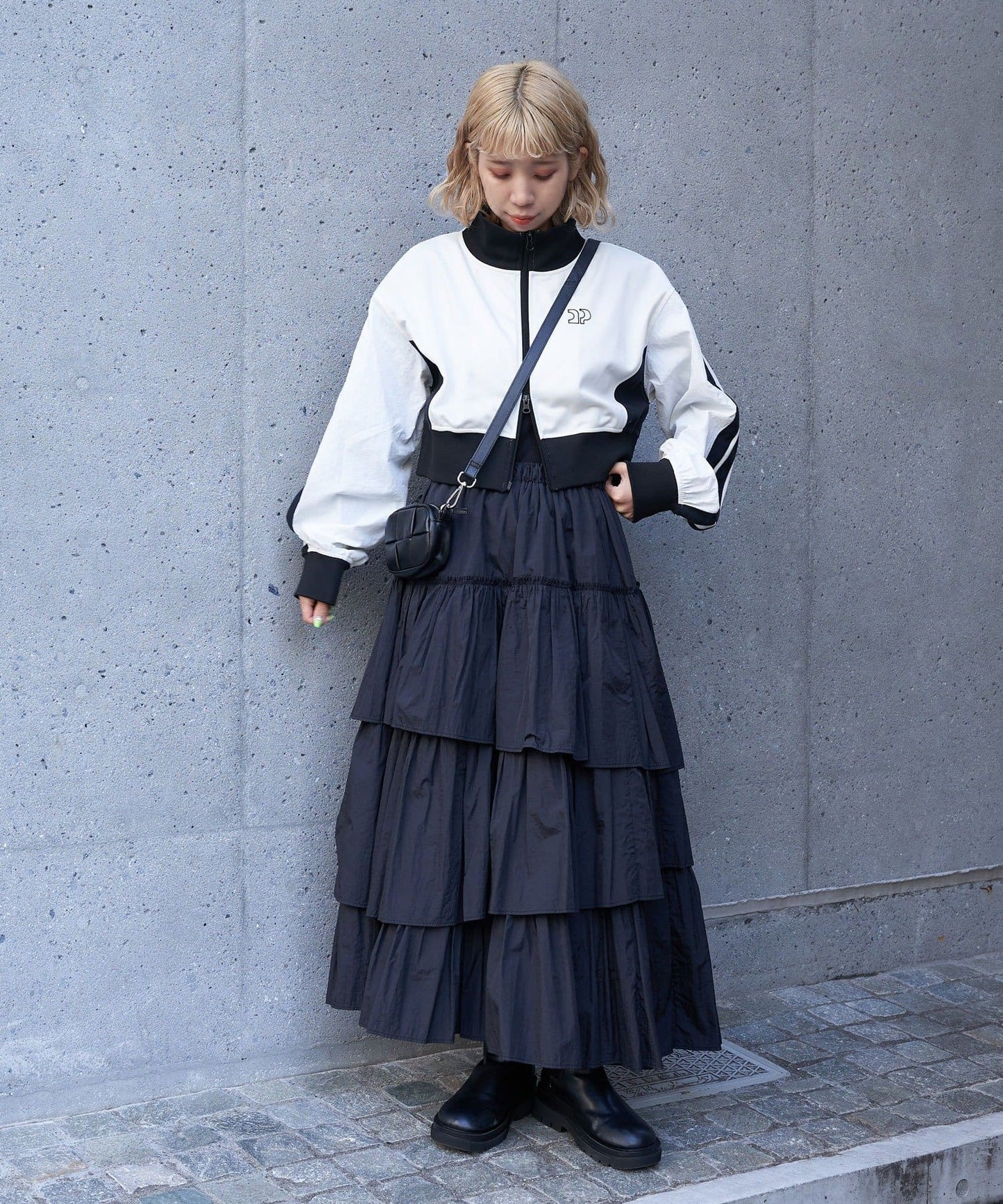 volume tiered skirt (black) *JP