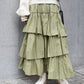 volume tiered skirt (khaki) *JP