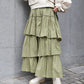 volume tiered skirt (khaki) *JP