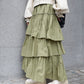 volume tiered skirt (khaki) *JP