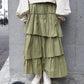 volume tiered skirt (khaki) *JP