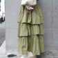 volume tiered skirt (khaki) *JP