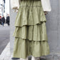 volume tiered skirt (khaki) *JP