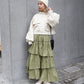 volume tiered skirt (khaki) *JP