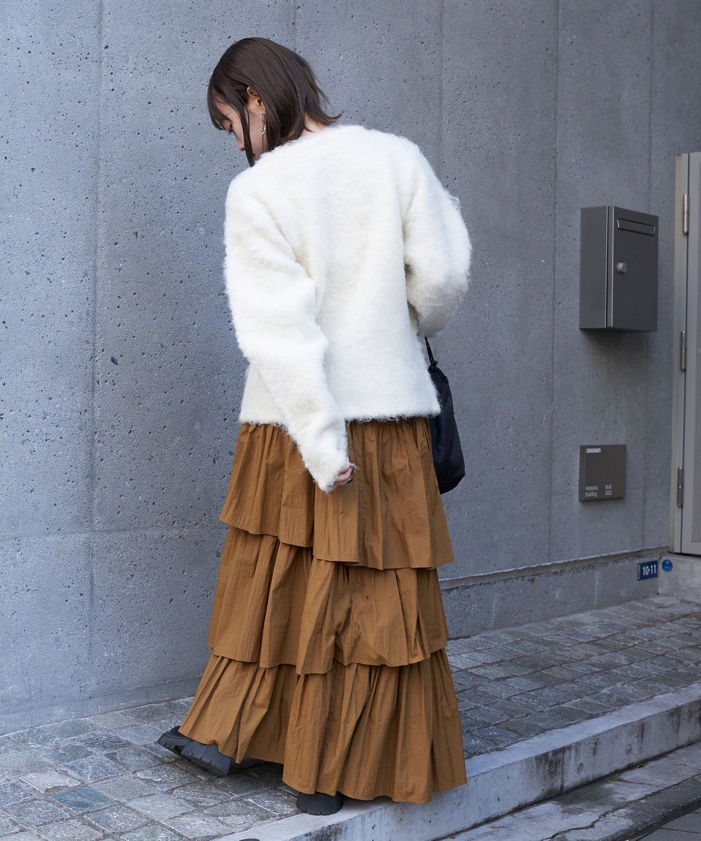 volume tiered skirt (caramel) *JP